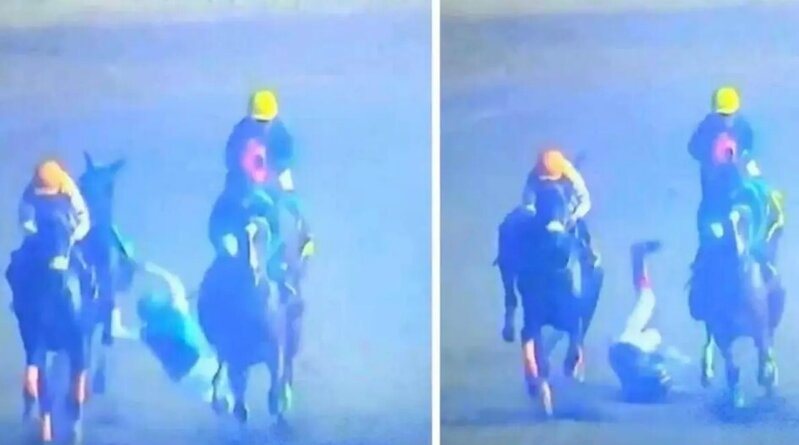 At yarışında dəhşətli faciə: Atdan düşən jokey başqa bir atın altında qalaraq öldü - VİDEO