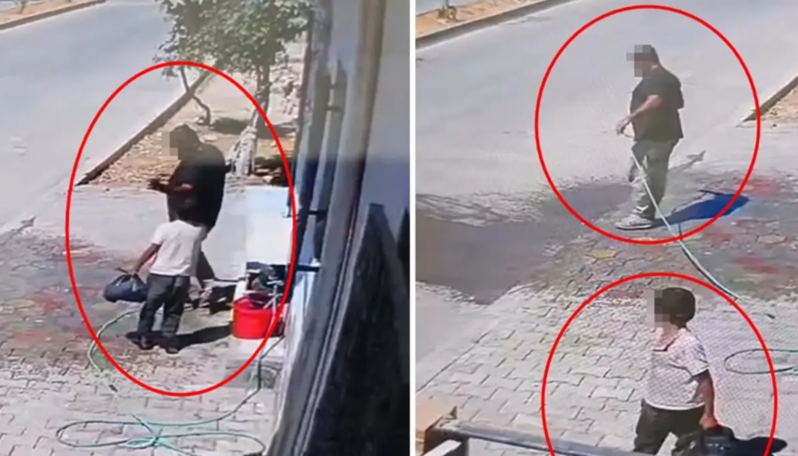 Ata öz oğluna oğurluq etdirdi – həmin anlar kameraya düşdü - VİDEO