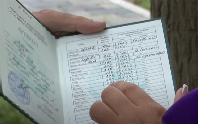 Attestata səhv qiymət yazan direktor cəzalandırıldı