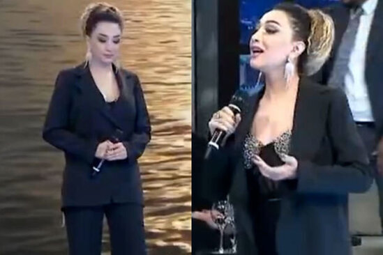 Azərbaycanlı müğənninin sinə dekoltesinə görə ifasını yarımçıq kəsdilər - VİDEO