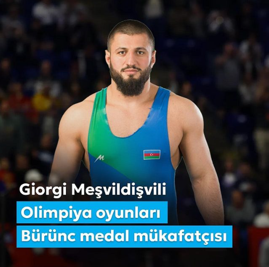 Birinci vitse-prezident Olimpiya Oyunlarının bürünc mükafatçısını təbrik edib