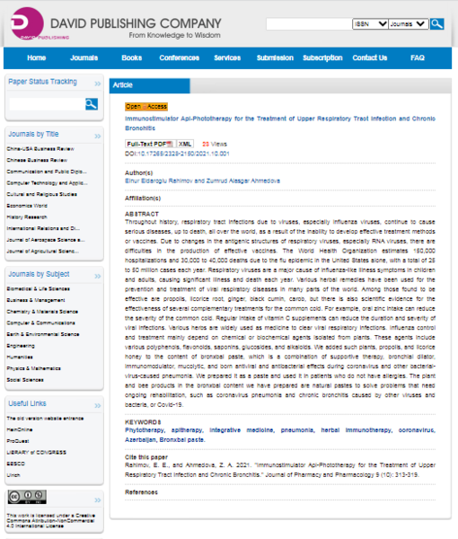 Azərbaycanlı həkimlərin daha bir məqaləsi ABŞ-ın MƏŞHUR JURNALINDA - FOTO