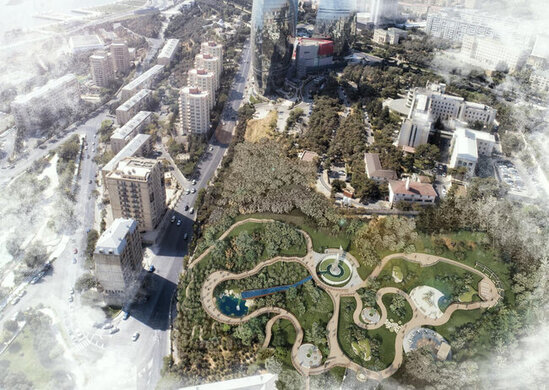 Bakıda "Alov qüllələri"nin yanında möhtəşəm park salınır - FOTO