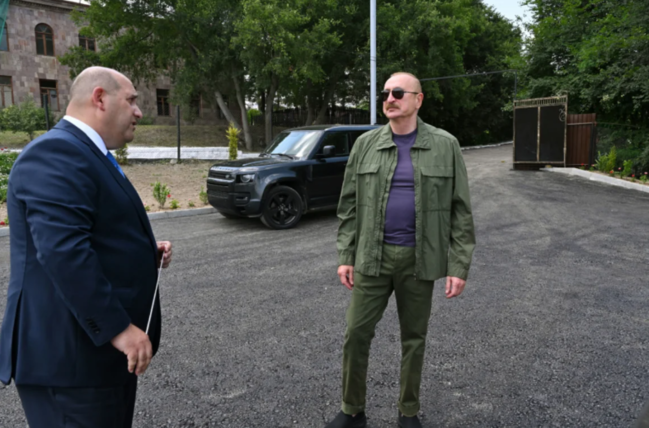 İlham Əliyev Xocavənd rayonunun Quzeyxırman kəndində olub - FOTO