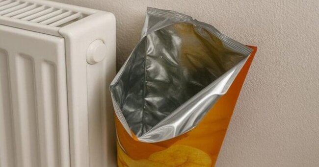 Radiatorların arxasına boş cips paketi qoyun və FƏRQİ GÖRÜN