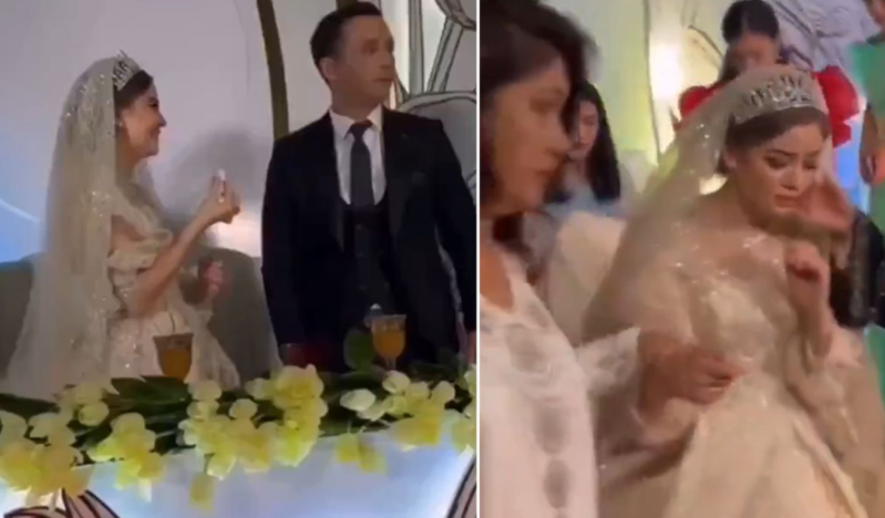 Toyda bəy gəlini döydü, anası qızı götürüb getdi - VİDEO