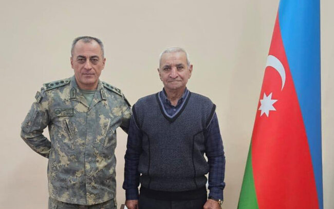 Hikmət Mirzəyev əfsanəvi kəşfiyyatçının atası ilə görüşdü - Foto