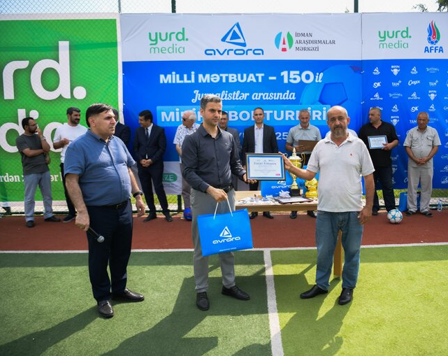 Jurnalistlər arasında keçirilən futbol çempionatının qalibi müəyyən olunub