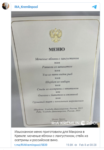 Makron Moskvada nə yeyib? - FOTO