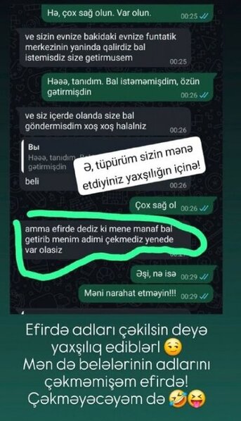Həbsxanada ona bal göndərən şəxsin mesajına əsəbiləşdi