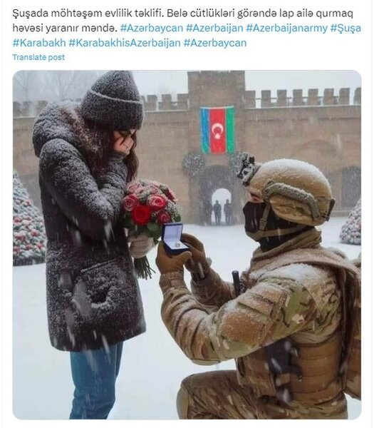 Şuşada evlilik təklifi fotosu: realdır, ya qurama?