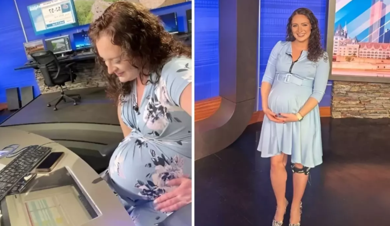 Doğum sancısı başlayan aparıcı canlı yayımda xəbər oxumağa davam etdi