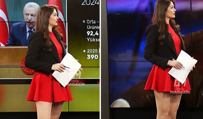 Məşhur aparıcının canlı efir zamanı geyindiyi paltar tənqid edilir - VİDEO