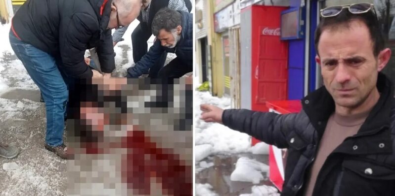 Üzərinə qar və buz kütləsi düşən kişi ağır yaralandı