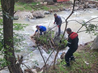 Bir sıra bölgələrdə çay sahilləri tullantılardan təmizlənib - FOTO