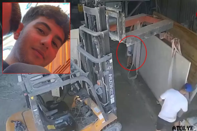 DƏHŞƏTLİ HADİSƏ! 19 yaşlı oğlanın üzərinə ağır mərmər lövhə düşdü - ANBAAN VİDEO