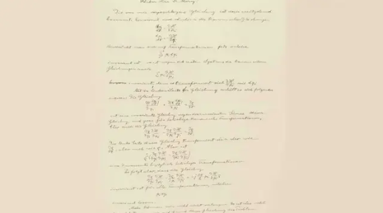 Eynşteynin əlyazması hərracda gözləniləndən üç dəfə baha satıldı