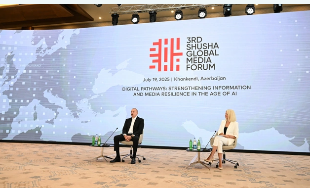 İlham Əliyevin III Şuşa Qlobal Media Forumunun iştirakçıları ilə görüşü keçirilib - YENİLƏNİB+VİDEO