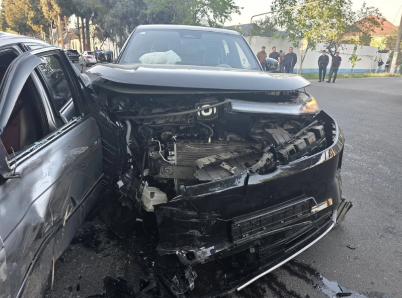 Xəyal Rza ailəsi ilə birgə Göyçayda qəzaya düşdü - FOTO