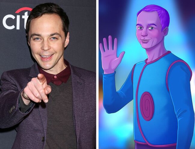 Cizgi filmi personajları Hollivud ulduzlarının simasında - FOTOLAR