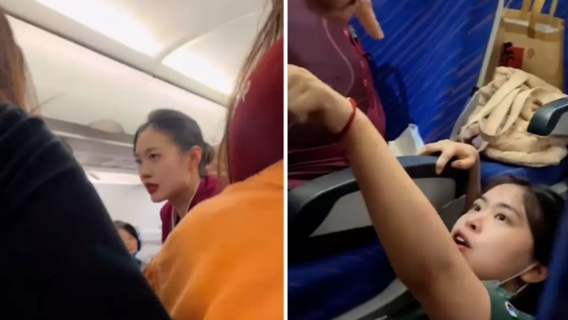 Təyyarədə oturacağını təpikləyən uşağa reaksiya verdi, hücuma məruz qaldı