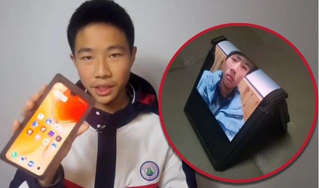 Çinli məktəbli 3D printerlə qatlanan telefon hazırlayıb