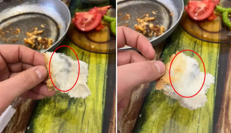 Çörəkçidən alınan çörəyin içindən lezva çıxdı - VİDEO