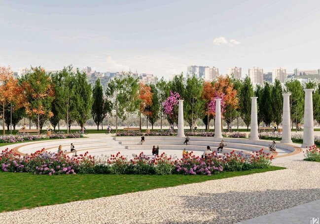 Bakıda yeni park salınır - Fotolar