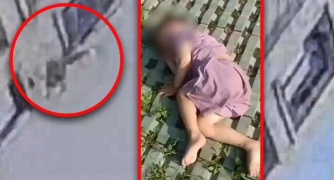 Çində 3 yaşlı uşaq 18-ci mərtəbədən yıxılıb, sağ qalıb