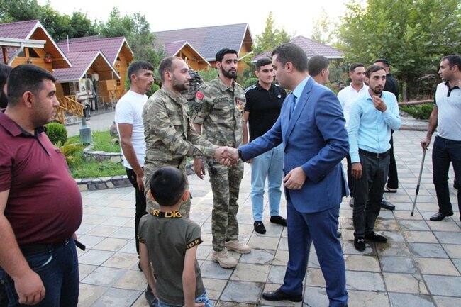 Yevlaxda qazilərlə görüş keçirildi - FOTOLAR