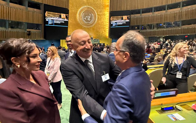 Prezident və xanımı BMT-nin mənzil-qərargahında - Fotolar+Video