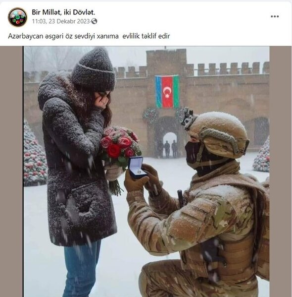 Şuşada evlilik təklifi fotosu: realdır, ya qurama?