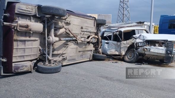 Kürdəmirdə qəza: Xəsarət alanlar var - FOTO