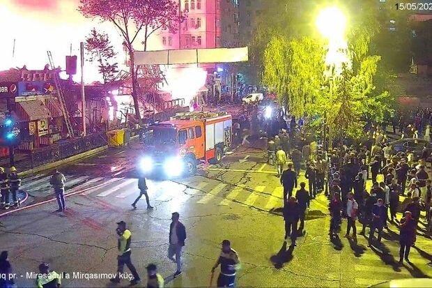 Bakıda güclü yanğına görə bağlanan yollar açılıb