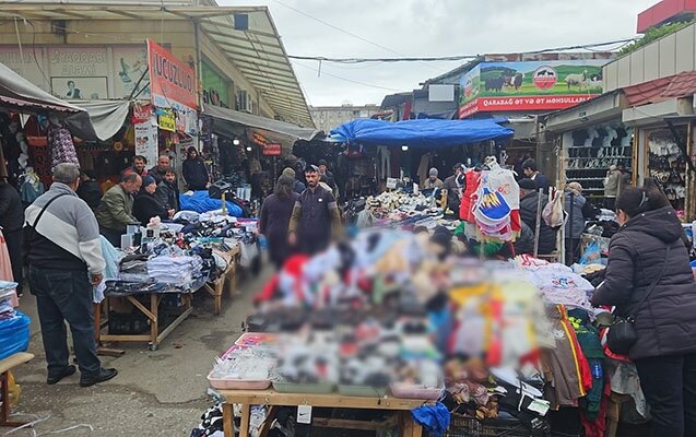 "Vosmoy" bazarının ətrafında küçə ticarəti yığışdırıldı - Fotolar