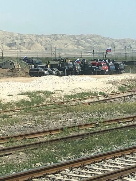 Rusiya sülhməramlıları Azərbaycandan getmək üçün Goranda toplaşdılar - FOTO
