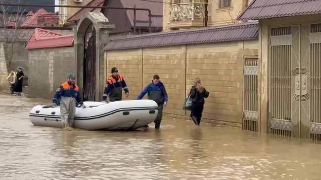 Dağıstanda güclü yağışlardan sonra 500-dən çox ev su altında qalıb