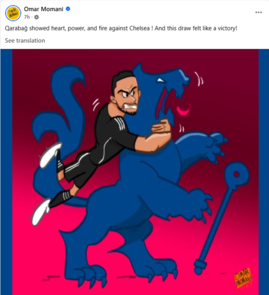 "Qarabağ"a karikatura həsr etdi - Foto