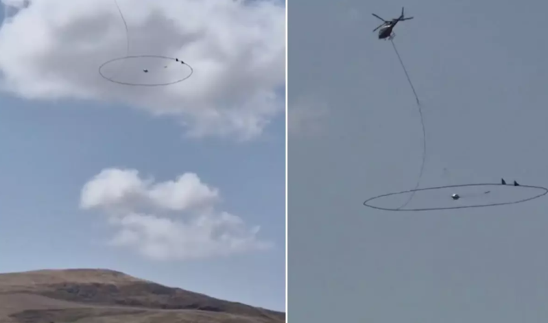 "Dəfinə axtarır" deyə düşündükləri helikopterin əsl sirri ortaya çıxdı