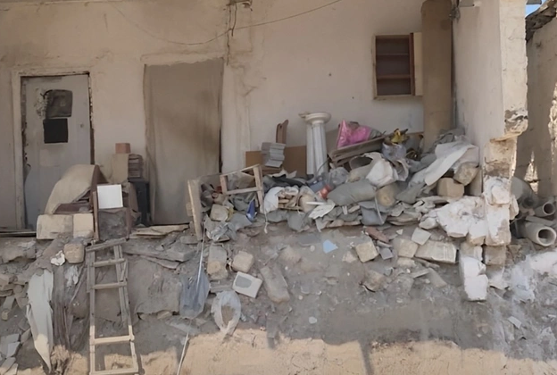 Balaxanıda aparılan tikinti işləri evləri qəzalı vəziyyətə saldı