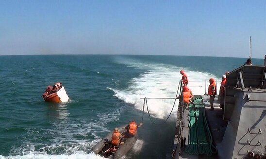 Sumqayıtda özünü dənizə atan şəxs xilas edildi