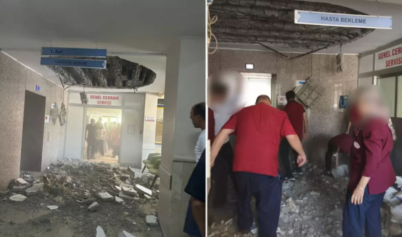 Dövlət Xəstəxanasında tavan çökdü – 2017-ci ildən bəri çökmə xəbərdarlığı var idi