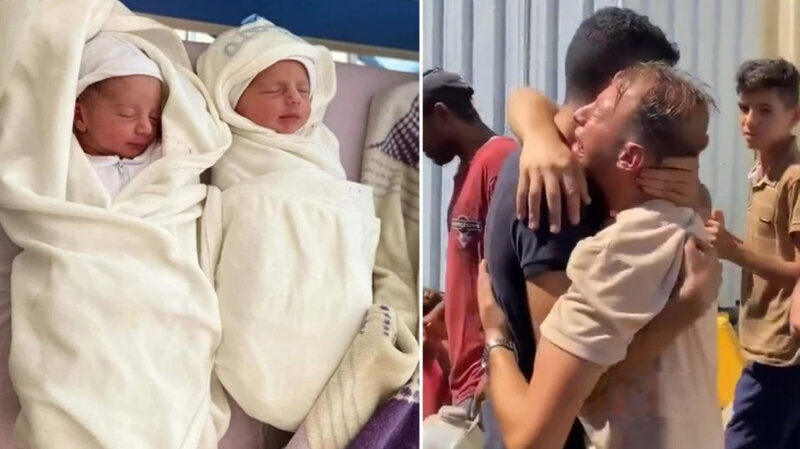 Ürəkağrıdan GÖRÜNTÜLƏR: Ata 4 gün əvvəl doğulan əkizləri əvəzinə, onların sənədlərini QUCAQLAYIR - FOTO+VİDEO