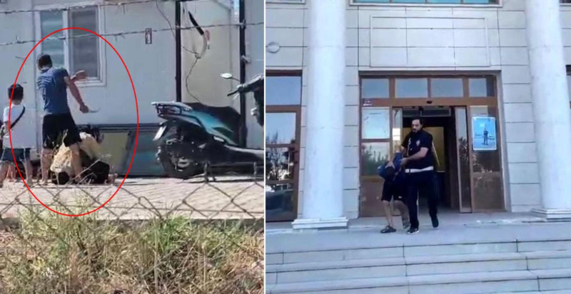 Azyaşlı övladlarının gözü qarşısında bıçaqla onu döyən ərindən şikayətçi olmadı - VİDEO