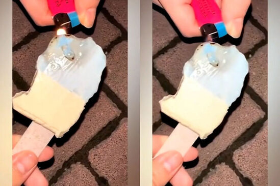 Odda belə əriməyən dondurma görənləri təəcübləndirdi – VİDEO