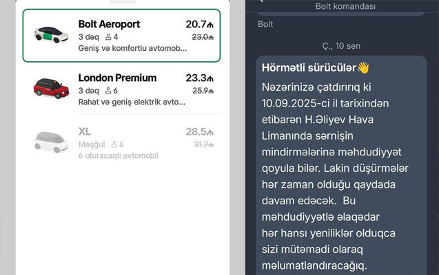 Bu gündən aeroportdan şəhərə taksi sifariş etmək olmur - Fotolar