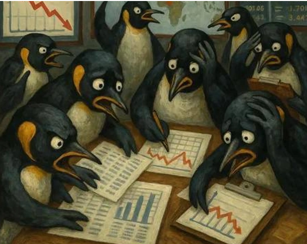 Tramp tariflərdən əziyyət çəkən pinqvinlər haqqında memlərin qəhrəmanına çevrildi