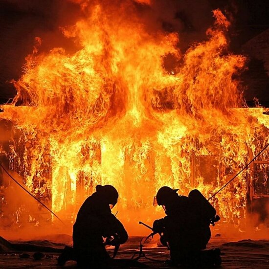 Binanın girişində baş verən partlayış kameralara düşdü - VİDEO