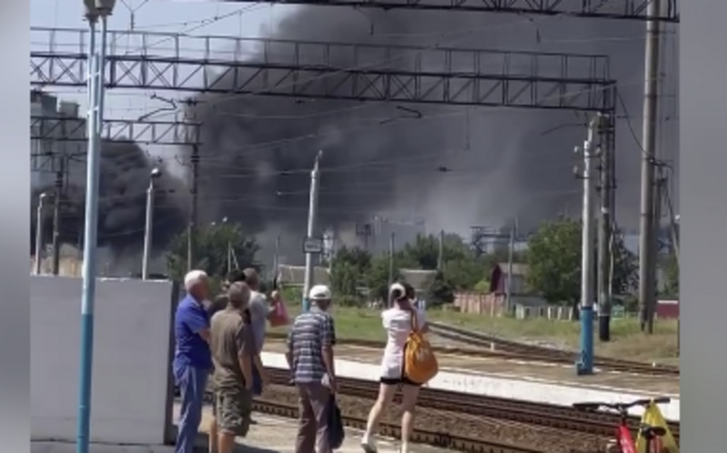 Krımda Rusiyanın Qara dəniz Donanmasının aviabazasında yanğın olub