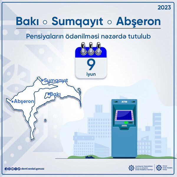 Bakı, Sumqayıt və Abşeron üzrə pensiyalar bu tarixdə ödəniləcək - FOTO